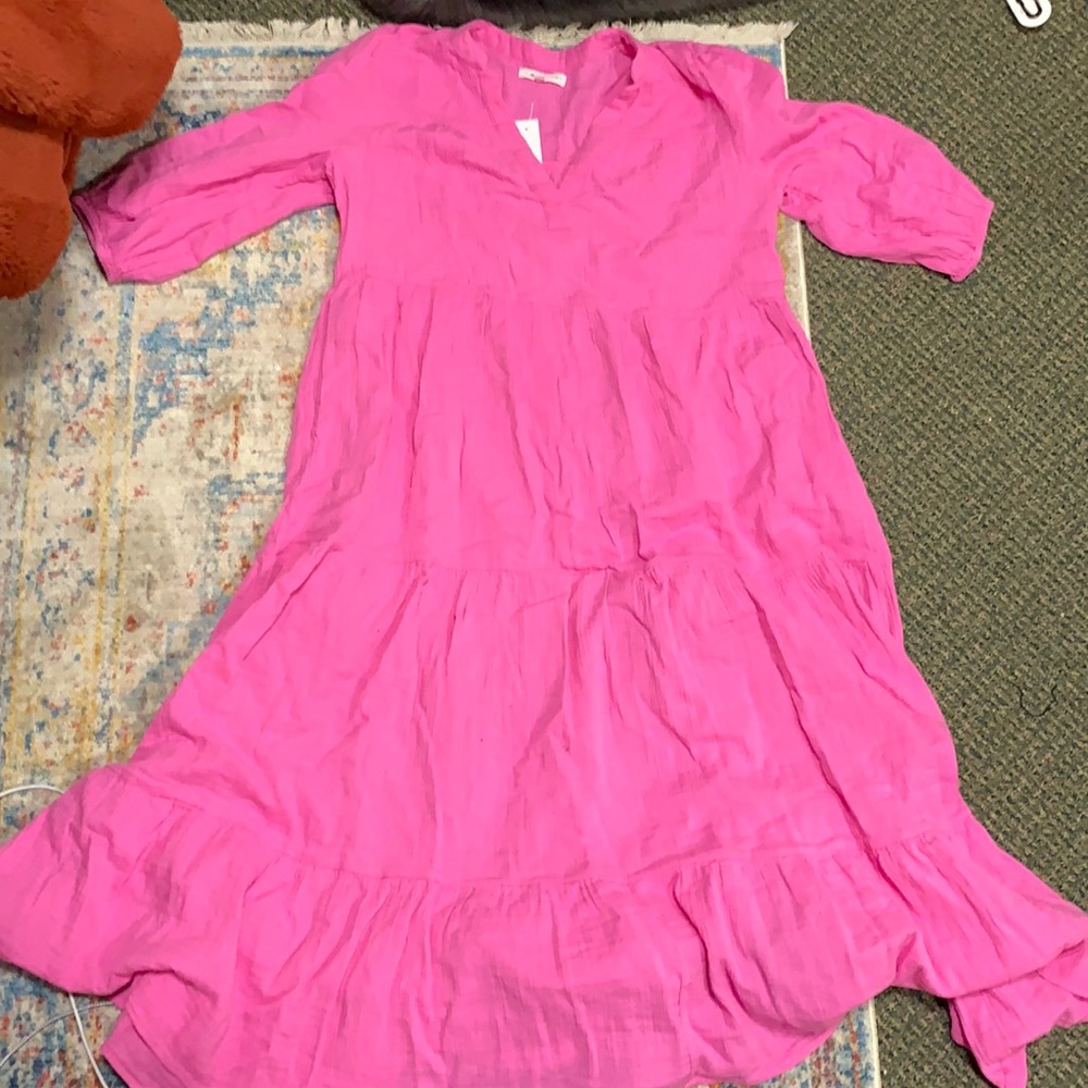 pink maxi dress!!